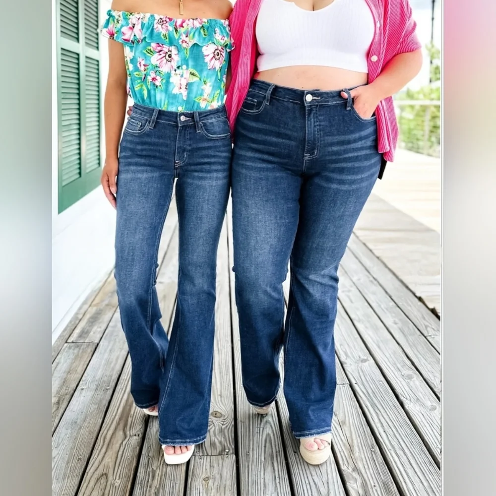 Vervet by Flying Monkey Mid Rise Flare Jeans Plus Size 16W Lovervet - Picture 3 of 16